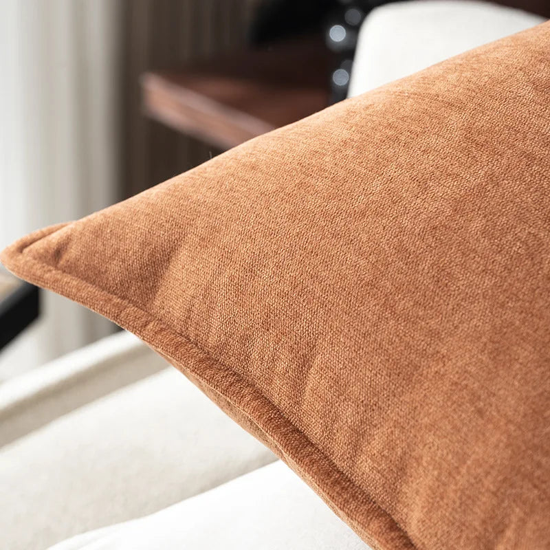Retro Chenille Throw Pillow Cover — styling detail