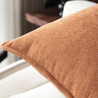 Retro Chenille Throw Pillow Cover — styling detail