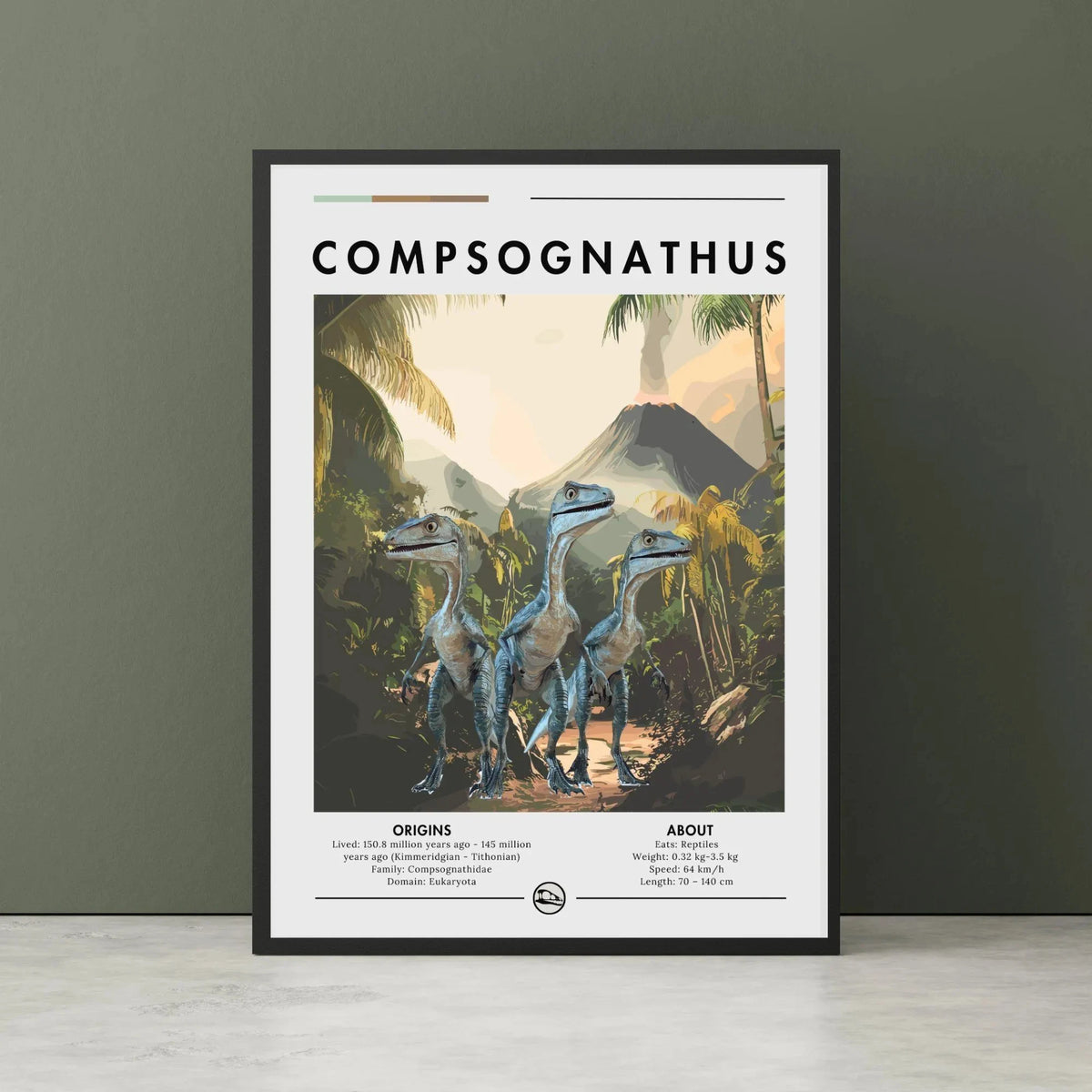 Dinosaur Spinosaurus Prehistoric Canvas Wall Art Poster