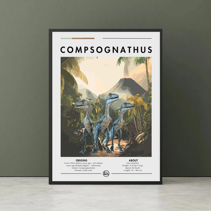 Dinosaur Spinosaurus Prehistoric Canvas Wall Art Poster