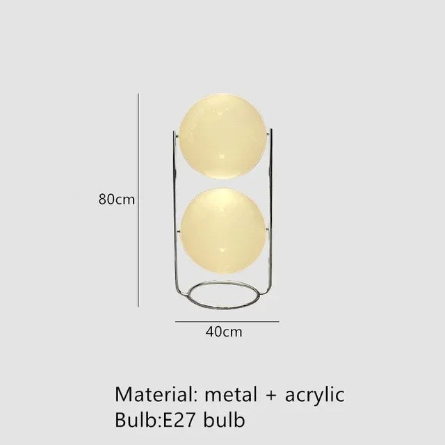 Chrome floor lamp two shade variants yellow and white comparison