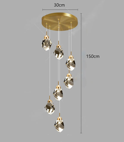Fifteen head chandelier, 23.6 in across, with a 78.7 in cord drop