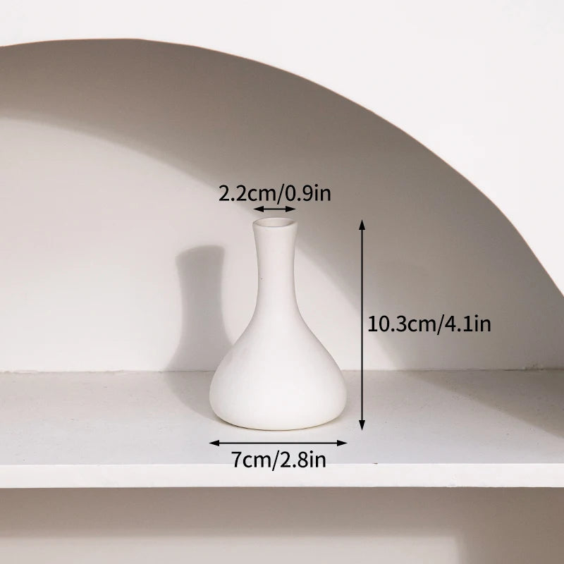 Nordic Retro Ceramic Flower Bottle