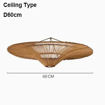 Rattan Dome Pendant Light