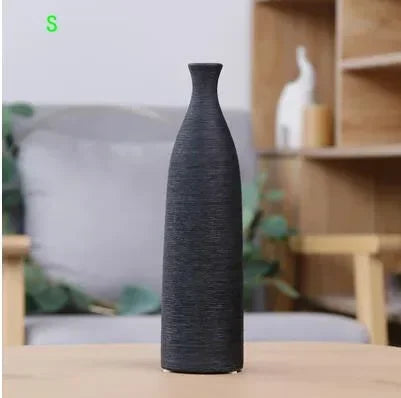 Modern black and white ceramic vase for home office décor