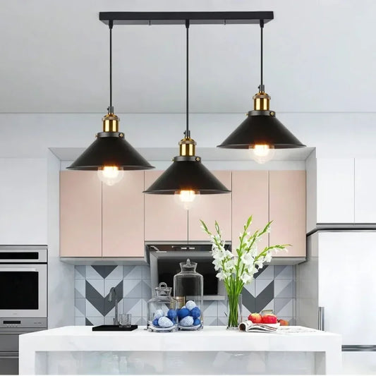 Vintage Black Iron Pendant Light