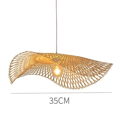 Bamboo Rattan Boho Pendant Light