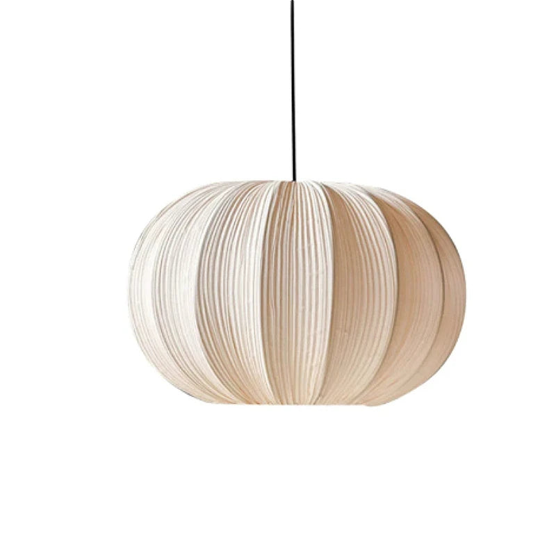 Two head pleated cloth chandelier at 30 centimetres diameter