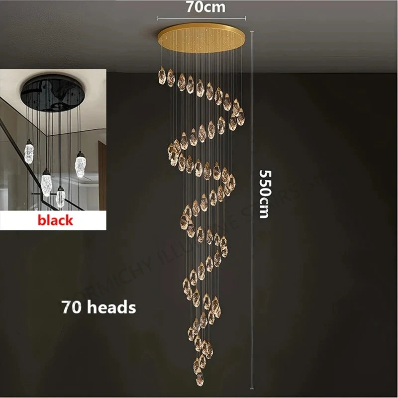 Twelve head crystal chandelier, 15.7 in chassis, 78.7 in drop