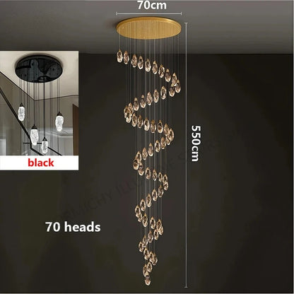 Twelve head crystal chandelier, 15.7 in chassis, 78.7 in drop