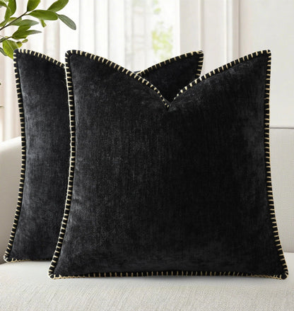 Farmhouse Chenille Throw Pillow Cover — styling detail