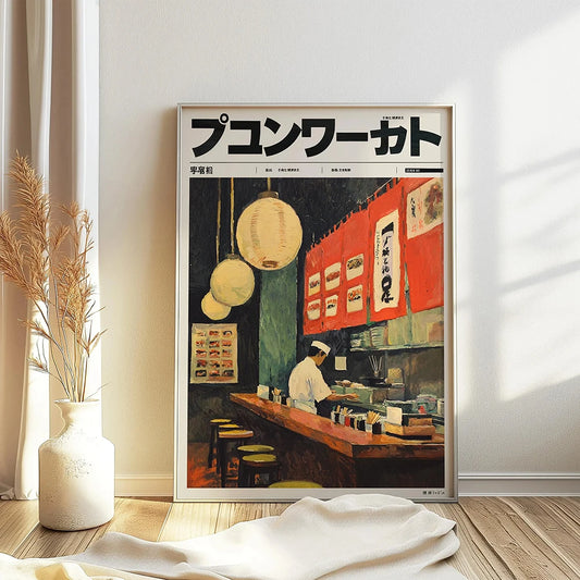 Japanese Sushi Bar Canvas Wall Art