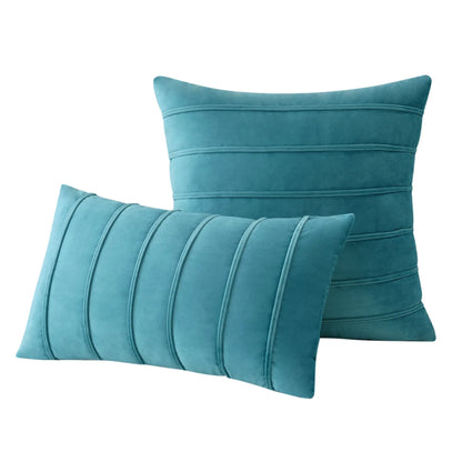 Fall Striped Velvet Pillow Cover