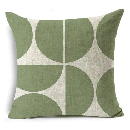 Green Floral Print Pillow Cover