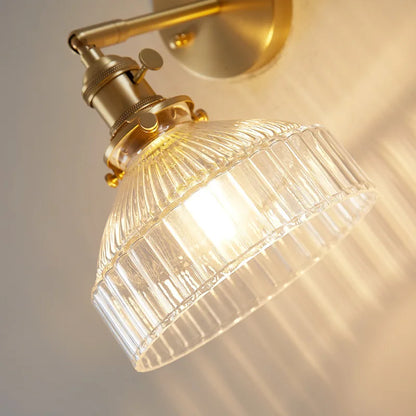 glass wall sconce, installed in a room interior setting
