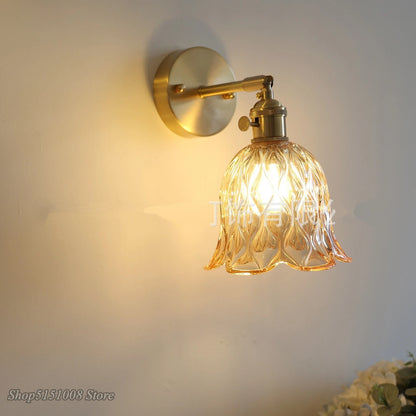 Nordic Seagrass Green Glass Wall Sconce