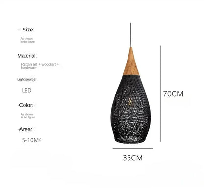 Wabi Sabi Rattan Pendant