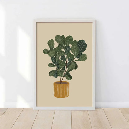 Green Botanical Houseplant Canvas Wall Art