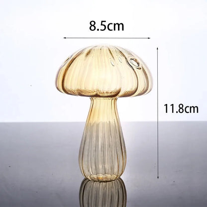 Brown umbrella jelly plastic vase on bohemian home shelf display