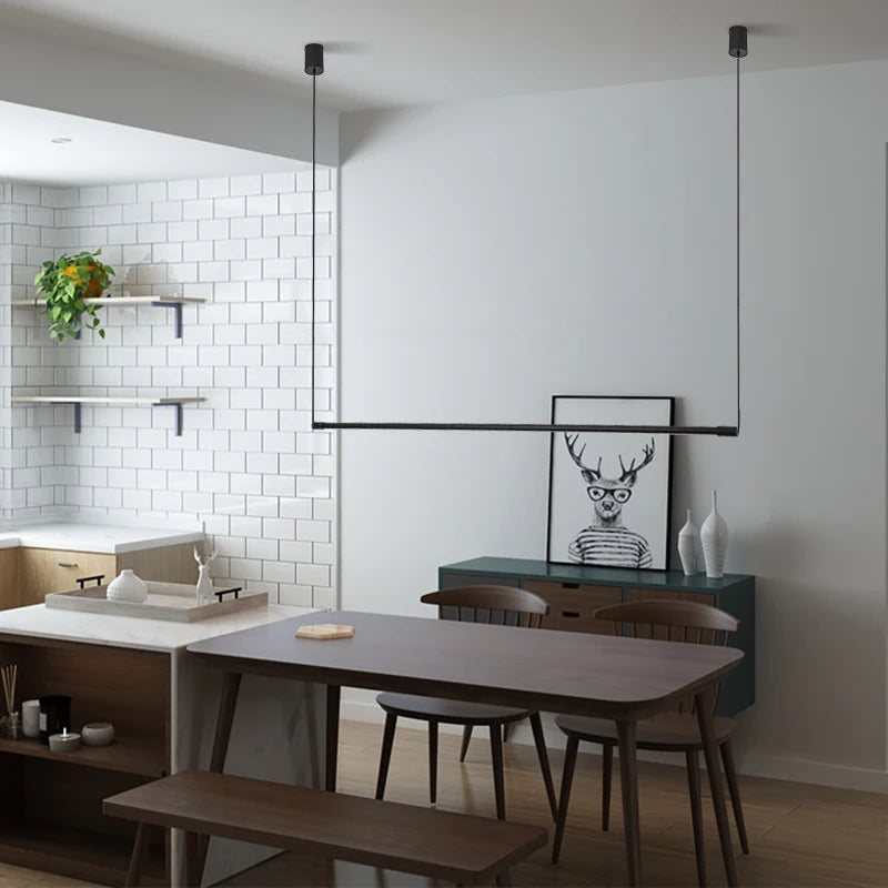 Black Linear Pendant Lamp