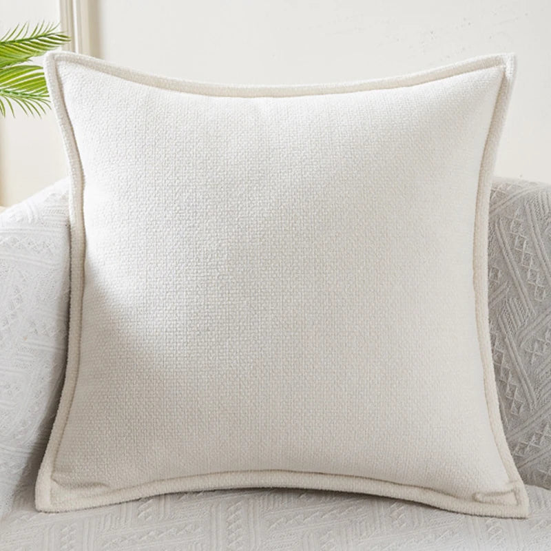Solid Fabric Throw Pillow Cover