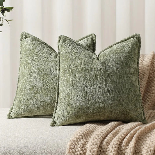 Solid Chenille Throw Pillow Cover