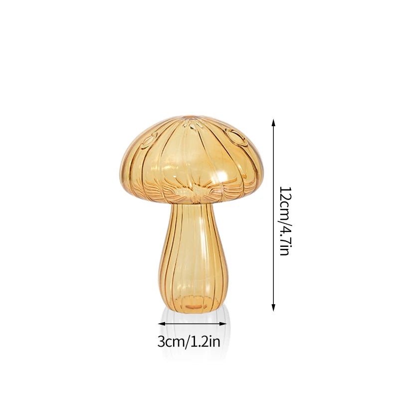 Mushroom Glass Hydroponic Flower Vase