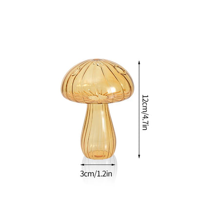 Mushroom Glass Hydroponic Flower Vase