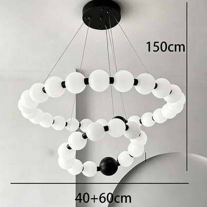 Acrylic ring chandelier with LED bulbs included, 90 to 260V