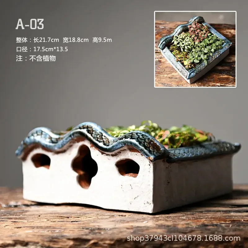 Huizhou Ceramic Flower Pot Courtyard Aquascape | Aurelia