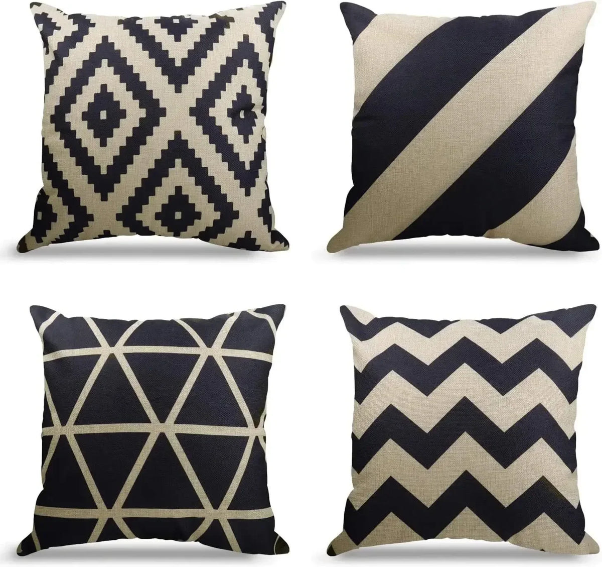 Cotton Linen Throw Pillow Cover