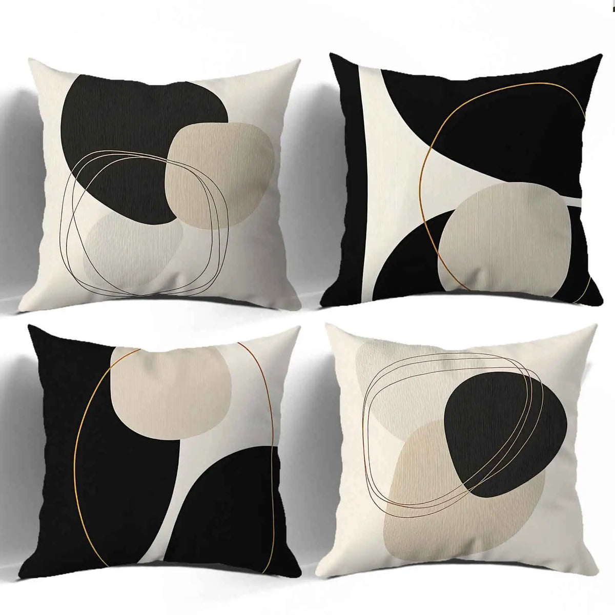 Geometric Print Throw Pillow Cover — styling detail