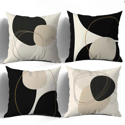 Geometric Print Throw Pillow Cover — styling detail