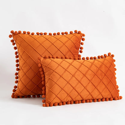 Christmas Red Corduroy Pillow Cover