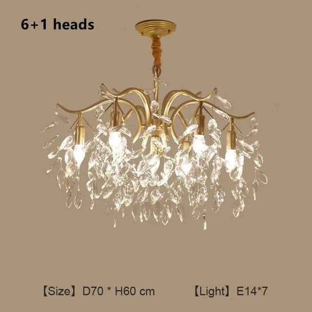Black crystal branch chandelier with thirteen lights on iron arms