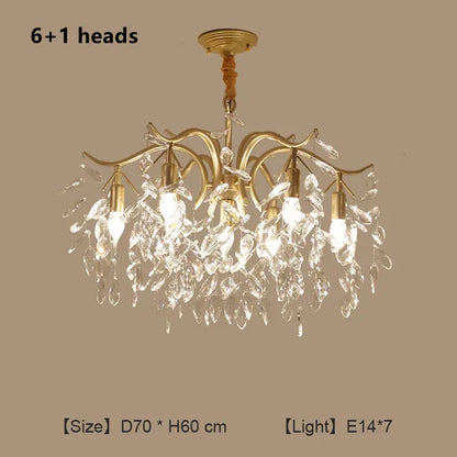 Black crystal branch chandelier with thirteen lights on iron arms