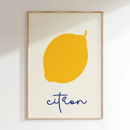 Minimalist Stick Figure Food Kitchen Canvas Wall Art