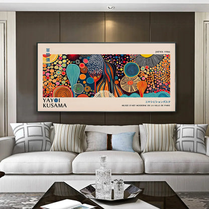 Yayoi Kusama inspired polka dot canvas wall art — alternate size option