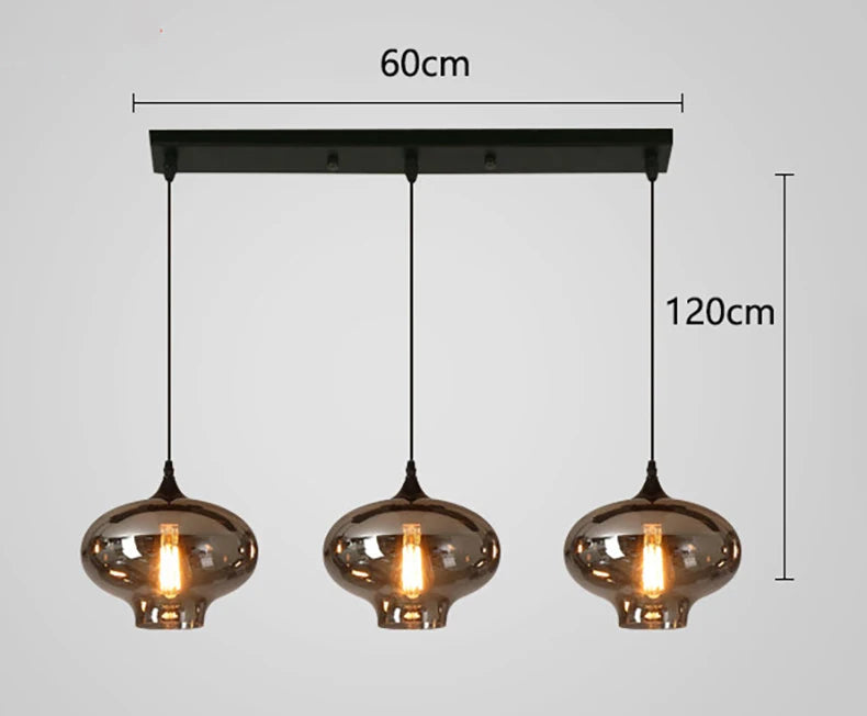 Glass Ring Multi Head Chandelier