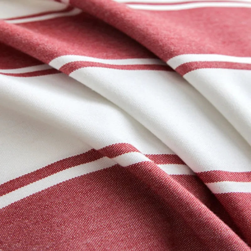 Tassel Trim Cotton Linen Pillow Cover — detail