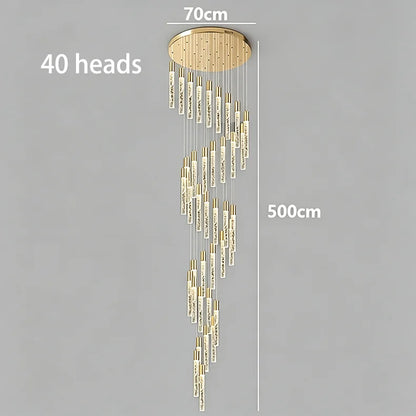 Crystal Multi Rod Chandelier
