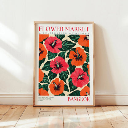 Nordic Floral Market Abstract Canvas Wall Art