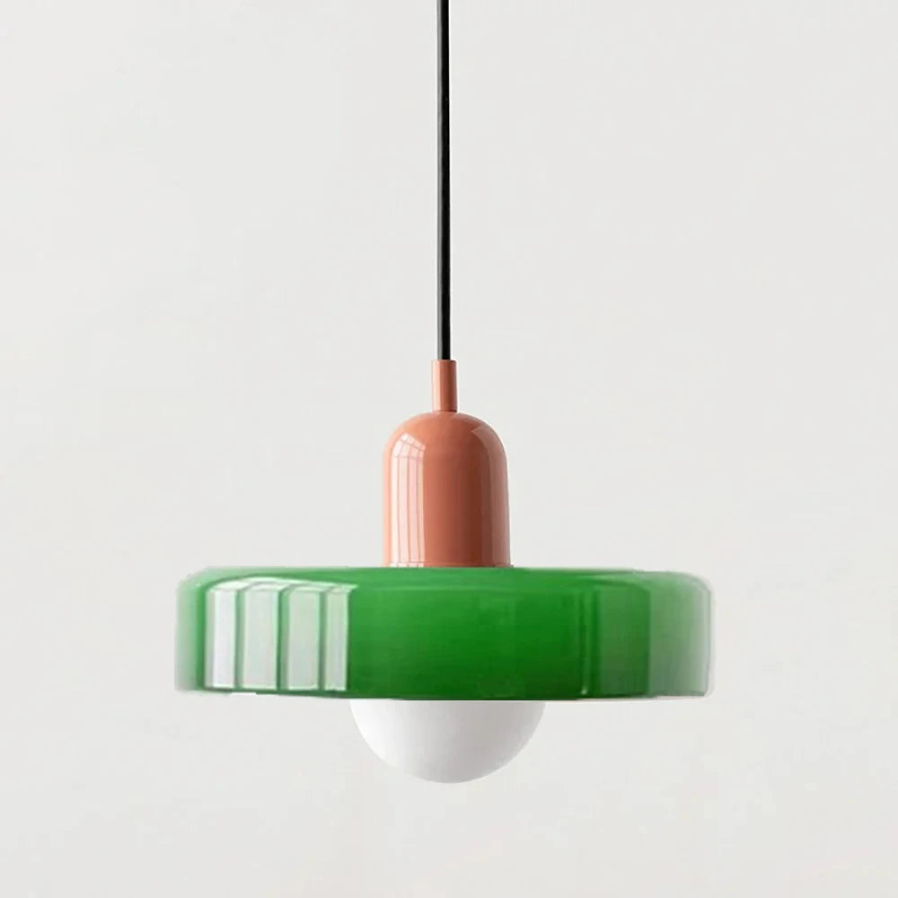 Nordic glass pendant chandelier with 5W E27 warm LED bulb
