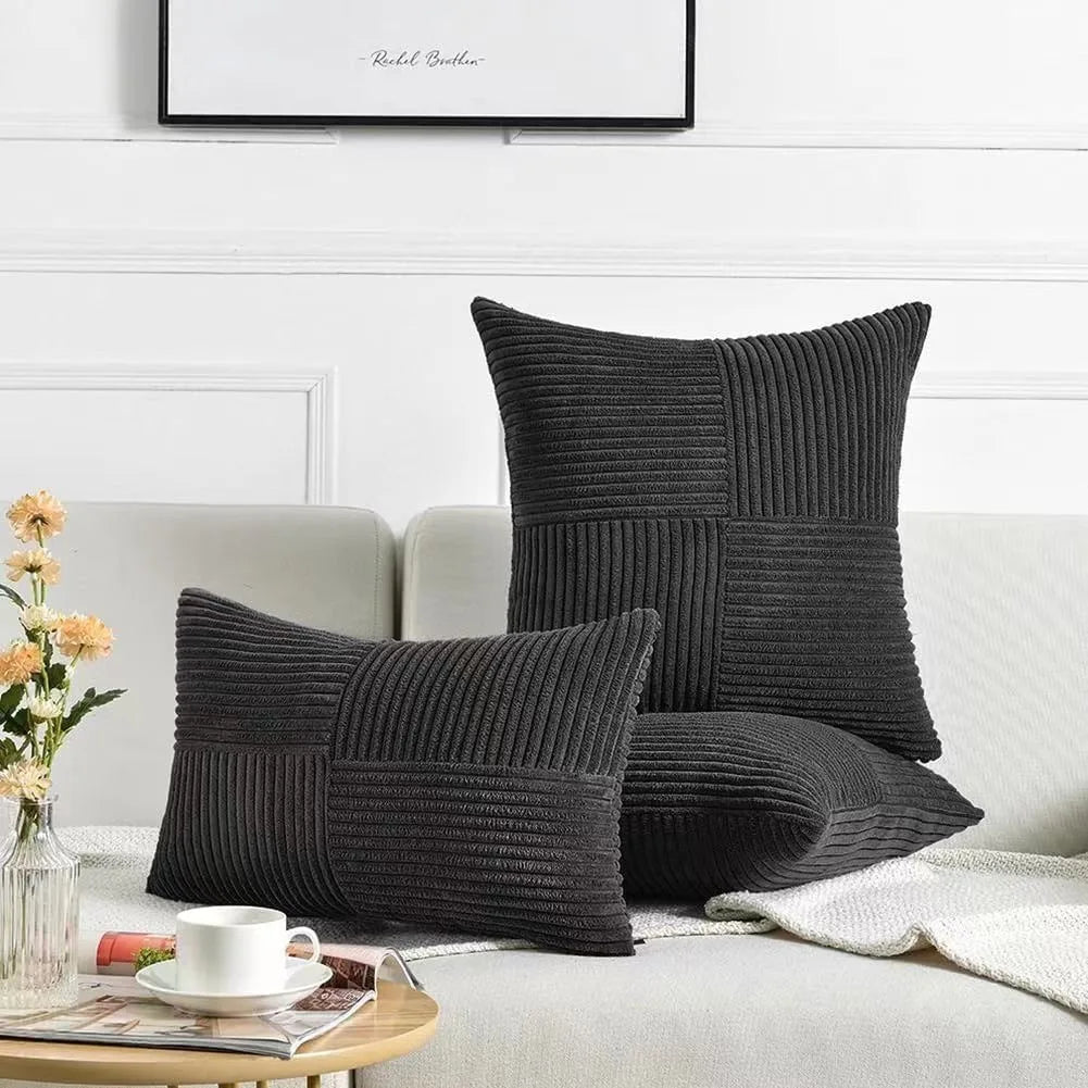 Boho Patchwork Corduroy Pillow Cover