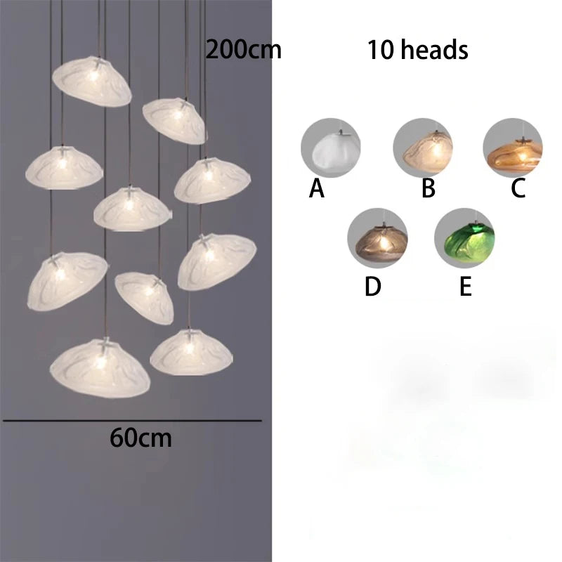 Ten head crystal cluster chandelier at 23.6 in across, bulbs included