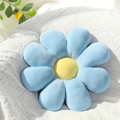 Sunflower Plush Decorative Pillow — styling detail