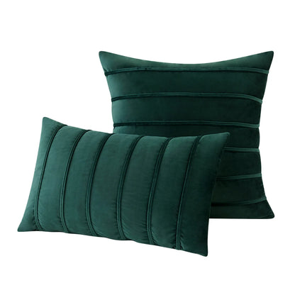 Fall Striped Velvet Pillow Cover