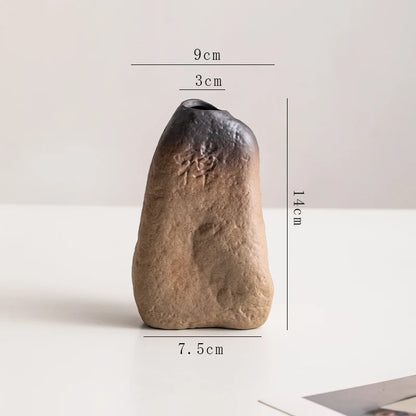 Stone Shape Ceramic Mini Vase Hydroponic Gift | Aurelia