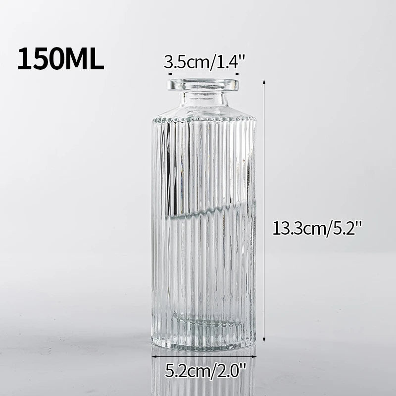 Minimalist Clear Glass Flower Vase