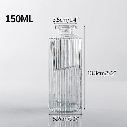 Minimalist Clear Glass Flower Vase